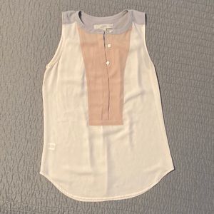 LOFT Color Block Button Placket Shell, EUC, XXSP